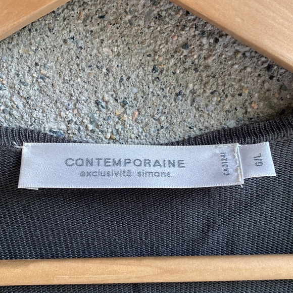 🤍 Simon’s Contemporaine Open Front Sage Green Cardi - Picture 3 of 7